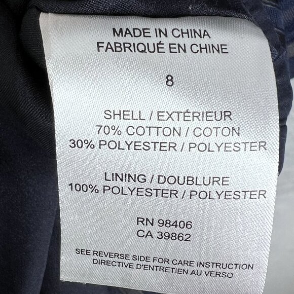 Theory Womens 8 Navy Textured Zip Front Sheath Dress Cap Sleeve Career Wear - Picture 14 of 16